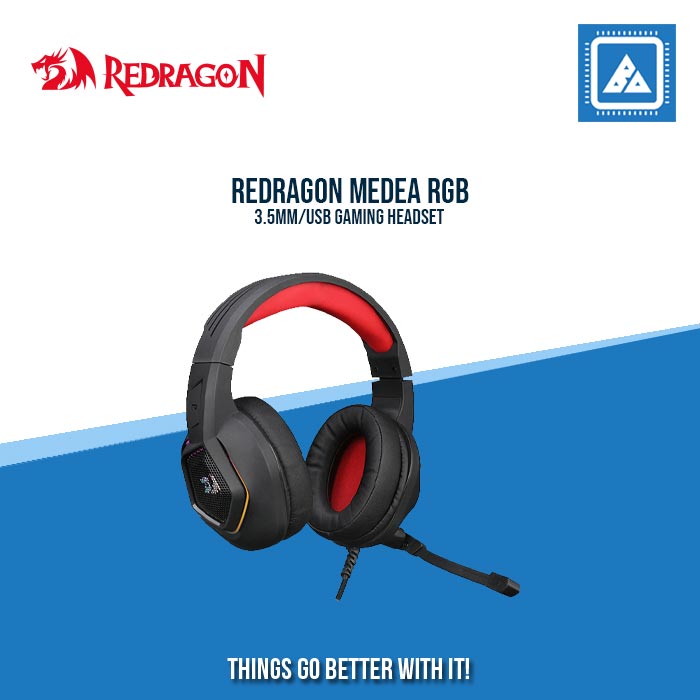 REDRAGON MEDEA RGB 3.5MM/USB GAMING HEADSET REDRAGON MEDEA RGB 3.5MM/USB GAMING HEADSET